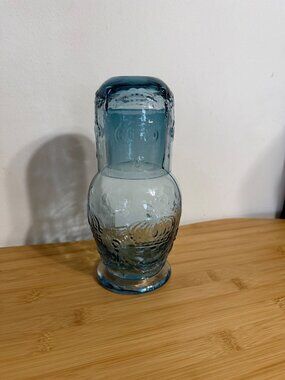 Vintage Bedside Water Glass and Carafe Set